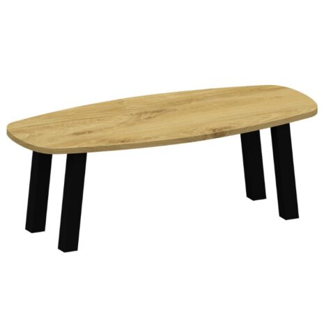 Eiken tafel deens ovaal (40) met schuine poot K10