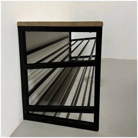 Schoenenrek industrieel 120cm - zijkant