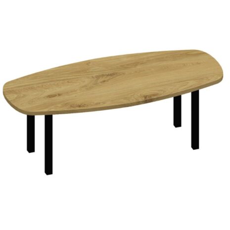 Tafel deens ovaal met zwarte poten 6x6