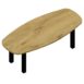 Tafel deens ovaal met zwarte poten 8x8