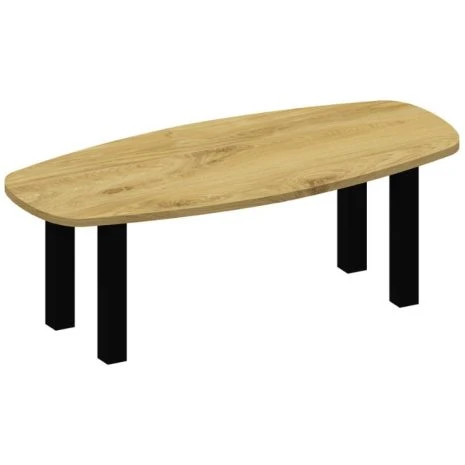 eiken Tafel deens ovaal zwarte poten 10x10 1 eiken Tafel deens ovaal + zwarte poten 10x10