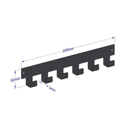 mat zwarte haak voor handdoeken