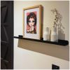 stalen wandplank 80cm met afgeronde hoeken