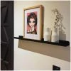 stalen wandplank 80cm met afgeronde hoeken