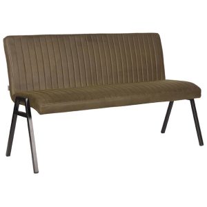 LABEL51 Eetkamerbank Matz - Army green - Microfiber - 145 cm