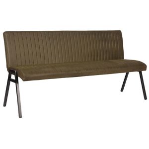 LABEL51 Eetkamerbank Matz - Army green - Microfiber - 175 cm