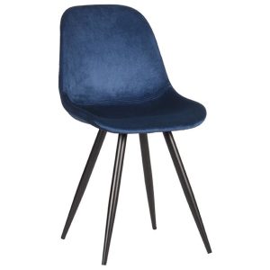 Eetkamerstoel Capri - Blauw Fluweel