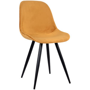 LABEL51 Eetkamerstoel Capri - Oker - Fluweel