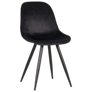 Eetkamerstoel Capri - Zwart Fluweel