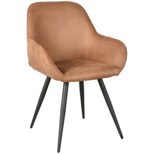 LABEL51 Eetkamerstoel Fender - Cognac - Microfiber