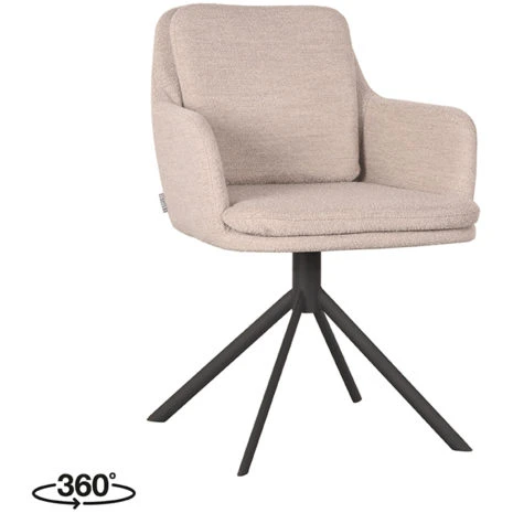 Label51 Eetkamerstoel Joy Naturel Bouclé