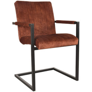 LABEL51 Eetkamerstoel Milo - Rust - Velours
