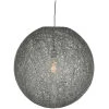 0Hanglamp Twist Grijs Vlas 55x55x55 cm Voorkant Aan 0Hanglamp Twist Grijs Vlas 55x55x55 cm Voorkant Aan
