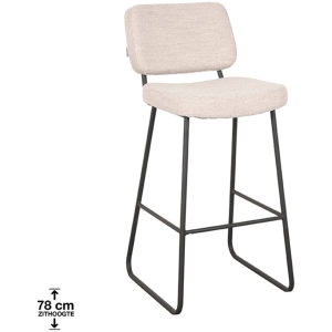 LABEL51 Barkruk Noah - Naturel - Boucle - Zithoogte 78