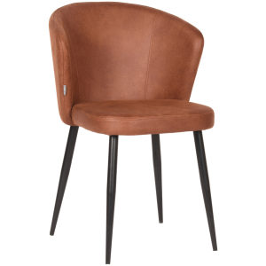 LABEL51 Eetkamerstoel Wave - Cognac - Microfiber