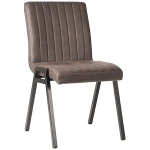 LABEL51 Eetkamerstoel Matz - Antraciet - Microfiber