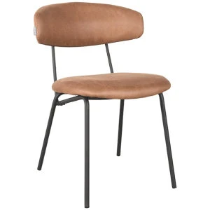 Eetkamerstoel ZackCognac Micro Suede