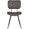 1Eetkamerstoel Gus Antraciet Microvezel 49x60x87 cm Voorkant 1Eetkamerstoel Gus Antraciet Microvezel 49x60x87 cm Voorkant
