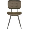 1Eetkamerstoel Gus Army Microvezel 49x60x87 cm Voorkant 1Eetkamerstoel Gus Army Microvezel 49x60x87 cm Voorkant