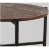 Mangohouten bijzettafel Dox, LABEL51, 70x70x35cm, espresso mangohout en zwart onderstel