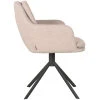 Label51 Eetkamerstoel Joy Naturel Bouclé zijkant