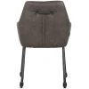 3Eetkamerstoel Lenny 56x64x84 Cm Antraciet Micro Suede Achterkant