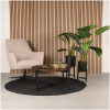 sfeerfoto: Mangohouten bijzettafel Dox, LABEL51, 70x70x35cm, espresso mangohout en zwart metalen onderstel