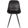 3eetkamerstoel monza zwart pp zwart metaal 46x54x85 cm voorkant Label51 Eetkamerstoel Monza Zwart voorkant