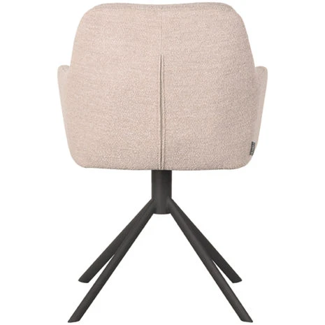 Label51 Eetkamerstoel Joy Naturel Bouclé achterkant