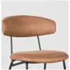 Eetkamerstoel ZackCognac Micro Suede details