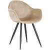 6Eetkamerstoel Forli 60x58x83 Zand Fluweel Perspectief 1