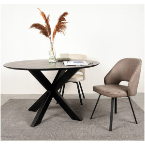 Label51 eetkamerstoel Lewis Taupe showmodel