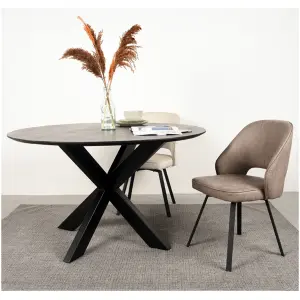 Label51 eetkamerstoel Lewis Taupe showmodel