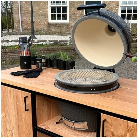 Douglas buitenkeuken industrieel+ Grill Guru kamado & gaspit