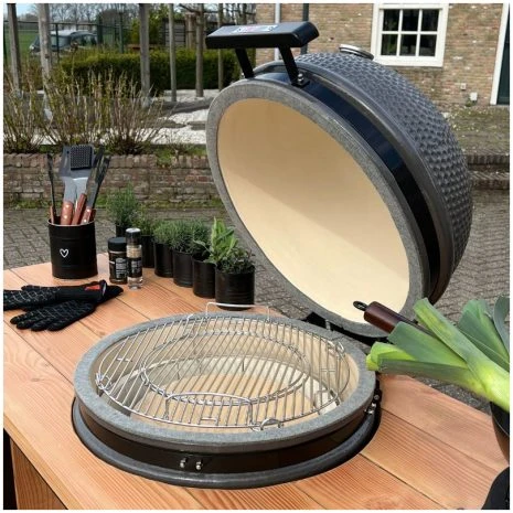 Douglas buitenkeuken industrieel+ Grill Guru kamado & kookpit + wokpan detailfoto