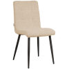LABEL51 Boucle Eettafelstoel Sam - Zand Boucle en zwart onderstel