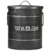 LABEL51 Wasmand met deksel - Zwart Metaal - S