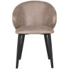 1Eetkamerstoel Logan 57x62x84 Cm Taupe Micro Suede Voorkant Label51 eetkamerstoel Logan microfiber voorkant
