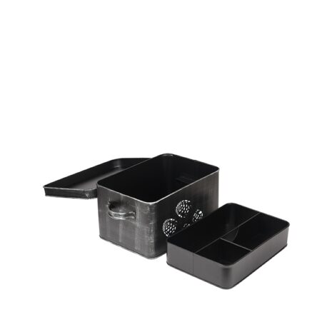 LABEL51 Schoenpoets opbergkist - Zwart Metaal