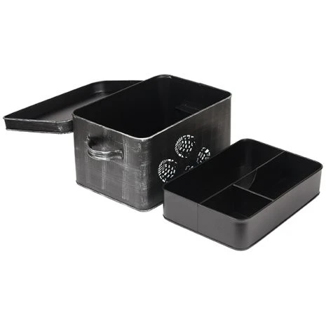 LABEL51 Schoenpoets opbergkist - Zwart Metaal