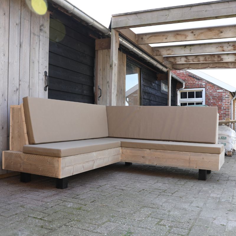 steigerhouten hoekbank van hout voor de tuin june