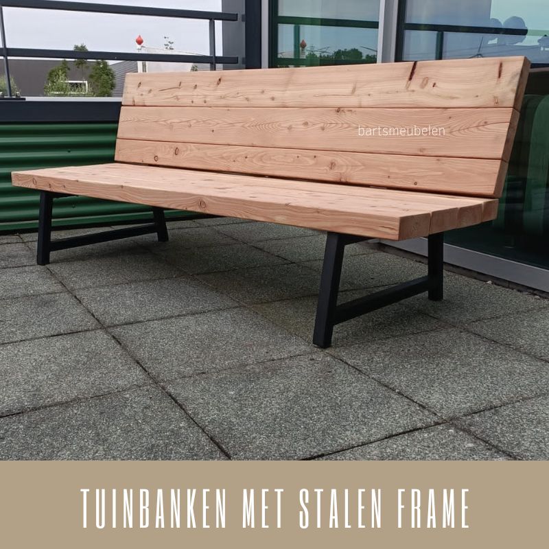 tuinbanken met stalen frame