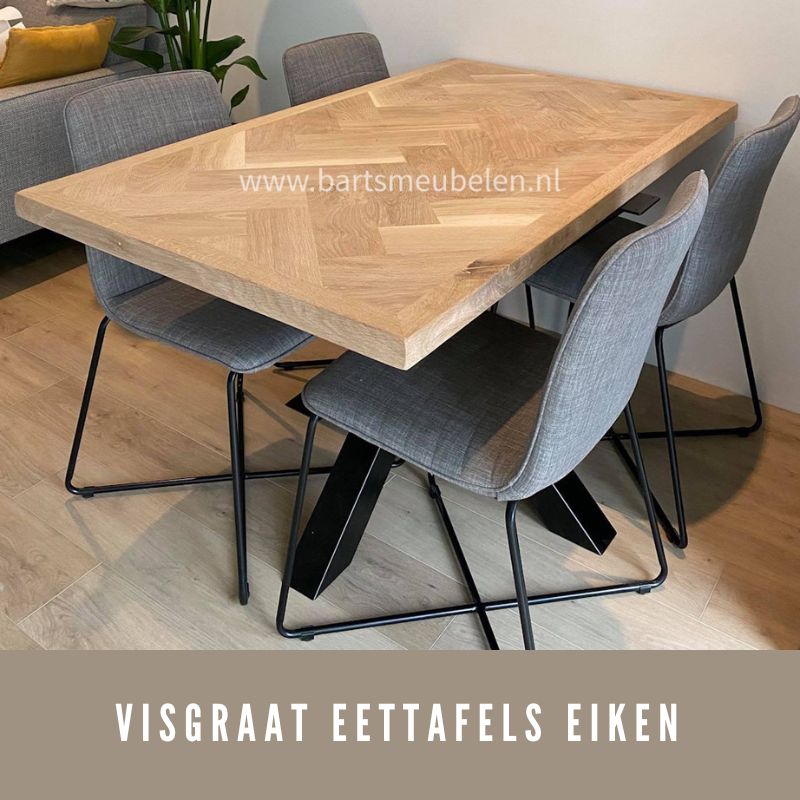 visgraat eettafels eiken