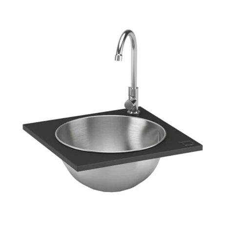 wet inox spoelbak met kraan -zwart -oneq