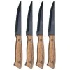 Gusta steakmessen met houten handvat - 4 stuks