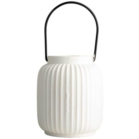Led lantaarn Ø12X15,5cm wit - Gusta