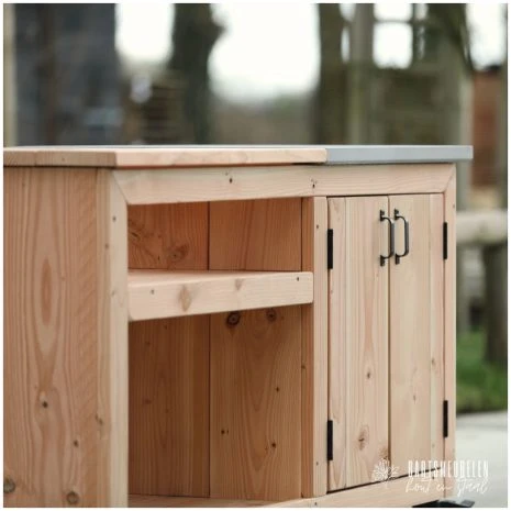 details Kamado compact tafel douglas 150x70