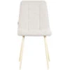 Boucle Eetkamerstoel Nino Naturel met witte poten
