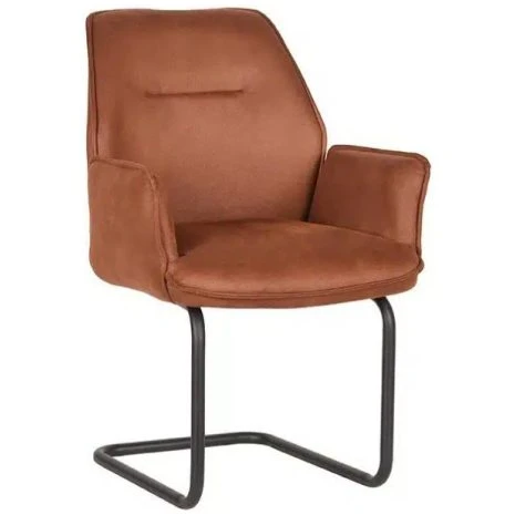 eetkamerstoel boet showroommodel Eetkamerstoel Boet Antraciet Cognac Microvezel - Showmodel