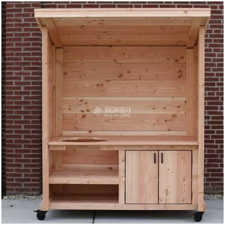 overkapping met buitenkeuken milaan vooraanzicht afbeelding